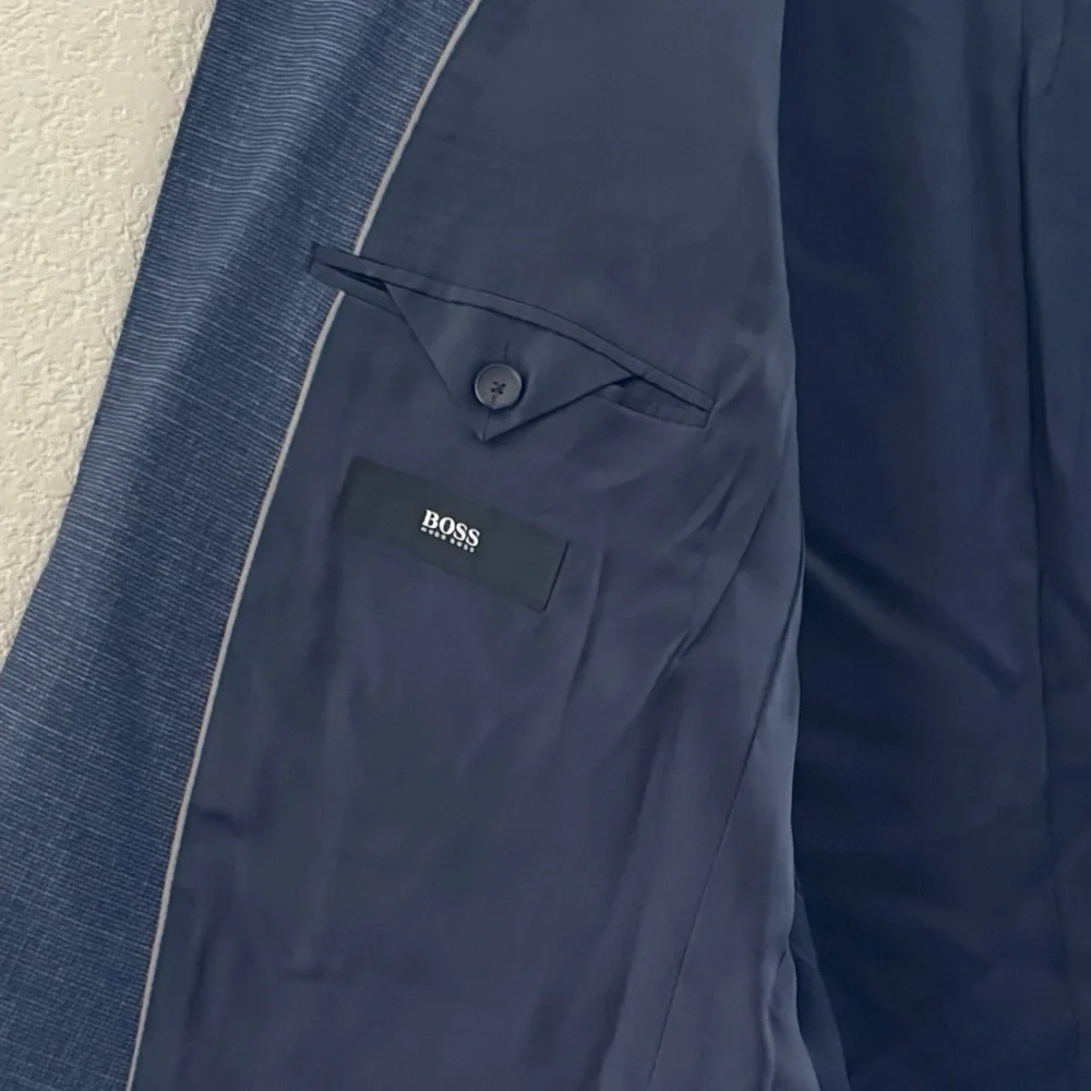 Hugo Boss Phoenix Madisen Men's Suit Two Piece Blue Comfort Fit 100% Wool 40L - Picture 13 of 16